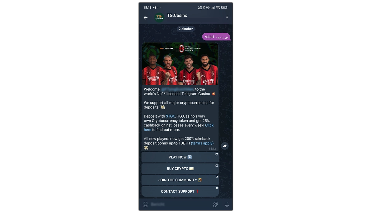 telegram casino zonder registratie