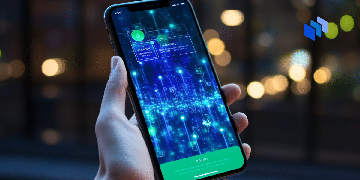 Crypto visual on the smartphone screen