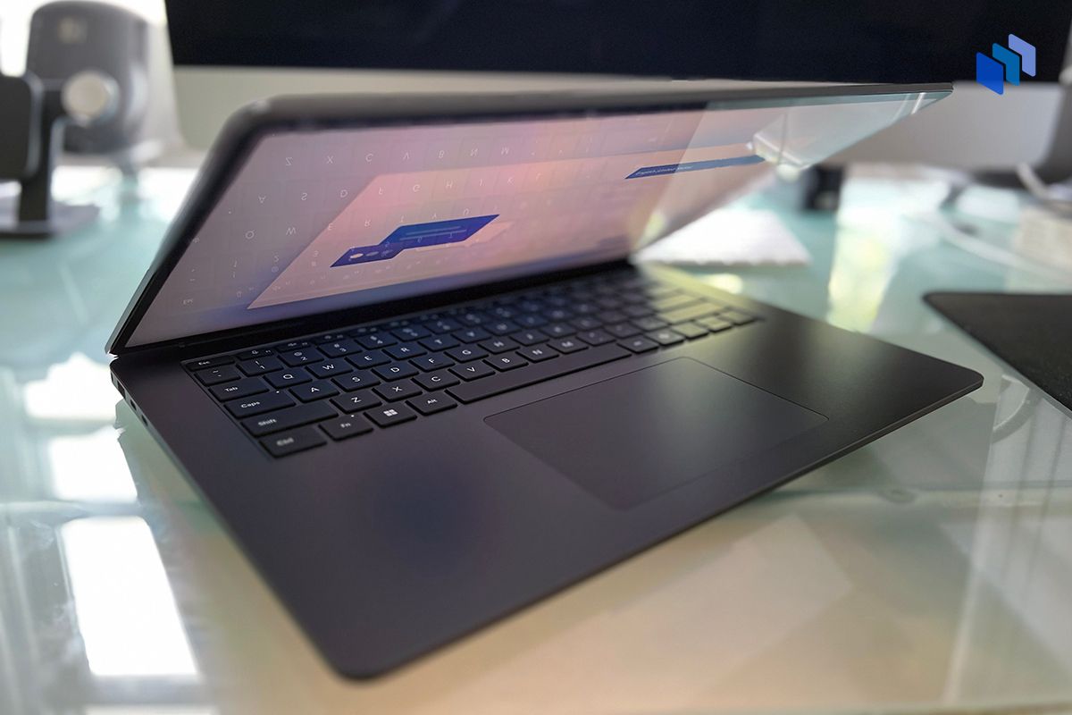 Surface Laptop 7 lid partly closed